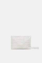 Beaded Transparent Mini Crossbody Bag