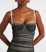 Breeze Ruched Mesh Dress