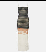 Breeze Ruched Mesh Dress