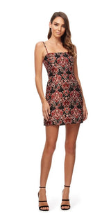 April Jacquard Mini Dress