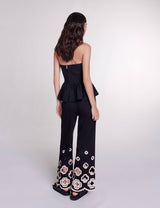 Wide Leg Crochet Trousers