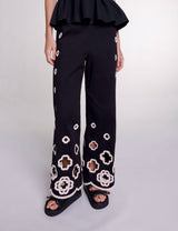 Wide Leg Crochet Trousers