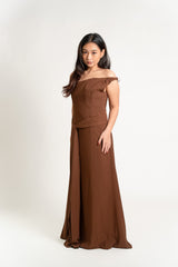 Asymmetric Knot Drape Gown