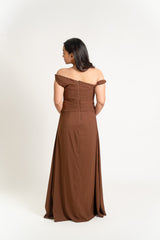 Asymmetric Knot Drape Gown