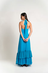 Layered Ruffle Dress with Shawl