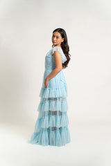 Ruffle Tiered Gown