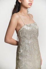 Custom Embellished Tassle Mini Dress