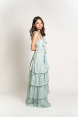 Tiered Ruffle Maxi Dress with Back Cutout