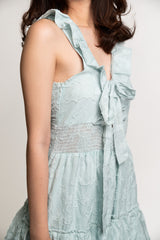 Tiered Ruffle Maxi Dress with Back Cutout