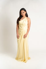 One Shoulder Drape Long Gown