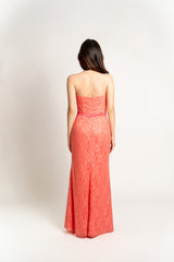 Tube Lace Dress with Ribbon