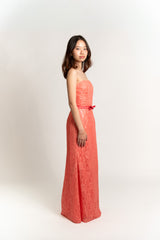 Tube Lace Dress with Ribbon
