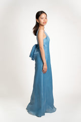 Custom Strapless Satin Gown with Removable Organza Dress