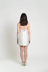Satin Mini Dress with Embellished Tassle