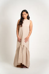 Asymmetric Ruffle Hem Dress