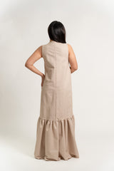 Asymmetric Ruffle Hem Dress