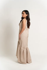 Asymmetric Ruffle Hem Dress