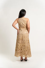 Floral Cutwork Midi Dress