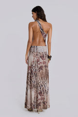 Valentina Asymmetric Cutout Maxi Dress