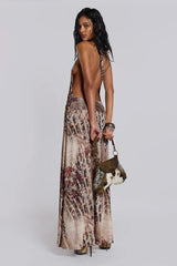 Valentina Asymmetric Cutout Maxi Dress