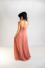 Pink 3D Floral Gown