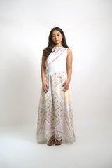 Multi-Floral Pattern Midi Dress