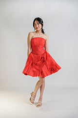 Custom Strapless Tulle Mini Dress