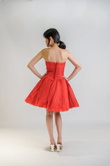Custom Strapless Tulle Mini Dress
