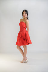 Custom Strapless Tulle Mini Dress