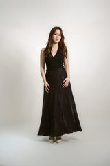 Shimmer Silk Halter Dress
