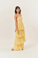 Camilla Ruffle Pleated Maxi Dress