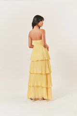 Camilla Ruffle Pleated Maxi Dress