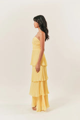 Camilla Ruffle Pleated Maxi Dress