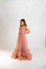 Tiered Tulle Gown