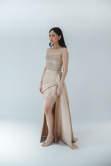 Beaded Corset Strapless Top