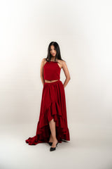 Custom Two-Piece Tinghun Dress with Reversible Top