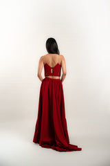 Custom Two-Piece Tinghun Dress with Reversible Top