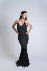 Fitted Fringe Gown