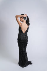 Fitted Fringe Gown