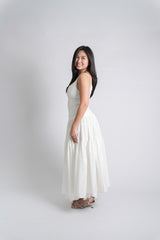 White Tallulah Cami Tiered Maxi Dress