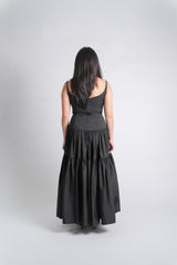 Black Tallulah Cami Tiered Maxi Dress
