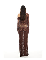 Black Swan Lace Off Shoulder Top and Maix Skirt Set