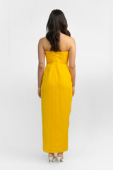 Pleated Gown with Tulip Skirt