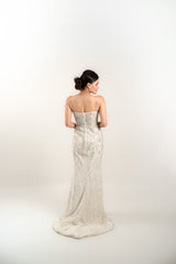 Strapless Embellished Wedding Gown with Detachable Bodice Skirt