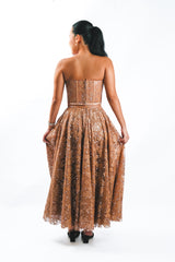 Tinsel Floral Bustier and Skirt