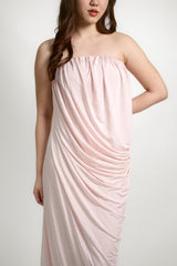 Strapless Relaxed Drape Maxi Dress