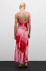 Sleeveless Ruffle Chiffon Dress