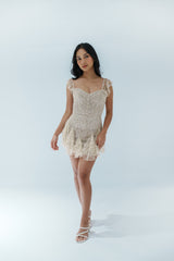 Custom Beaded Mini Dress