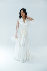 Pearl and Feather Evita Robe