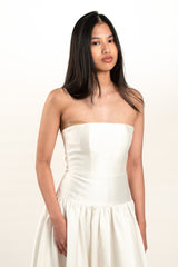 Strapless Drop Waist Maxi Dress